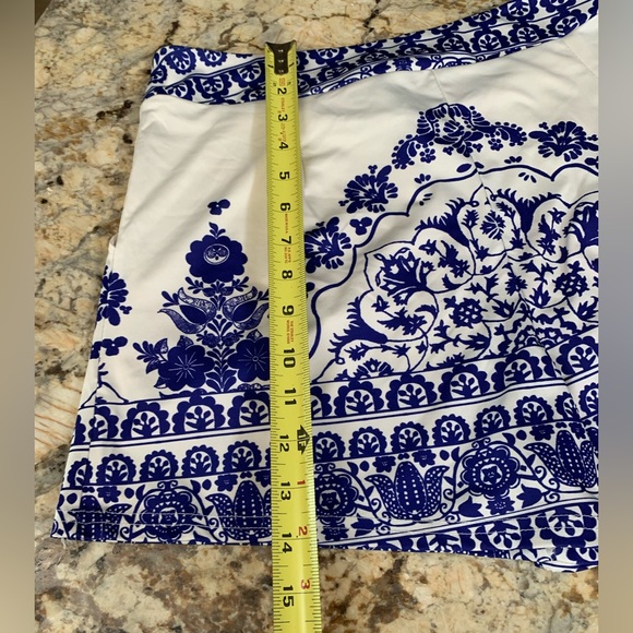 Super cute women’s matching top and short set SZ LG blue white Mediterranean - Picture 8 of 11